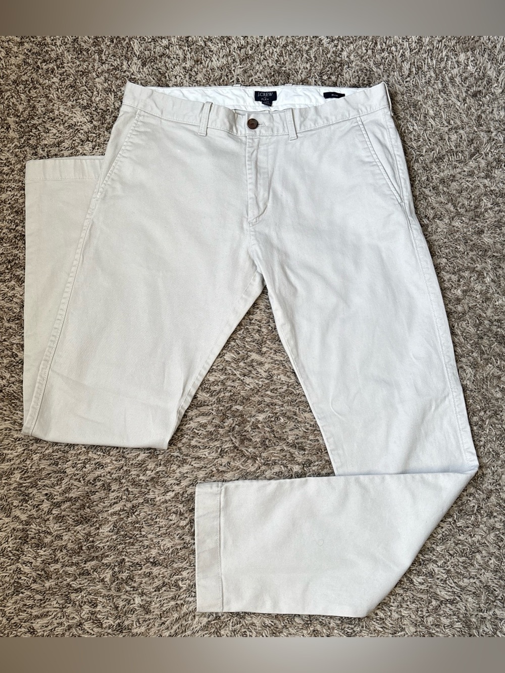 J. Crew Men’s Chinos in Off-White/Cream